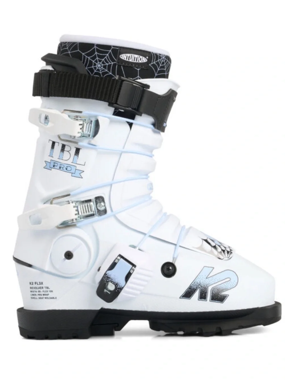K2 White Revolver TBL Pro Ski Boots
